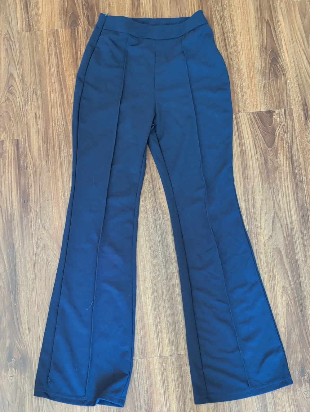 SHEIN Navy Flared Bootcut High-Rise Pants